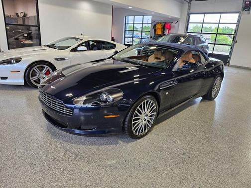 Blue 2009 Aston Martin DB9 Volante