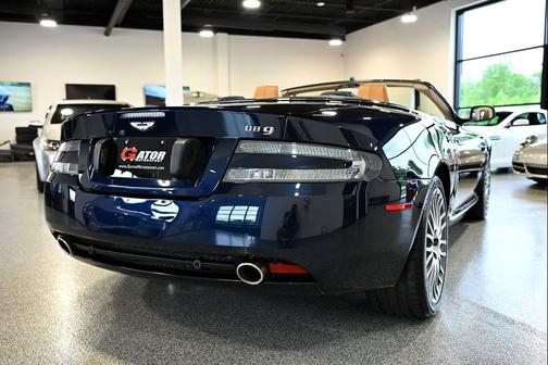 Blue 2009 Aston Martin DB9 Volante