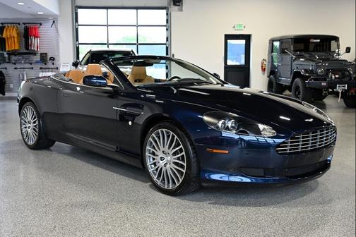 Blue 2009 Aston Martin DB9 Volante