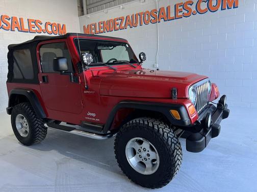 Red 2003 Jeep Wrangler Sport