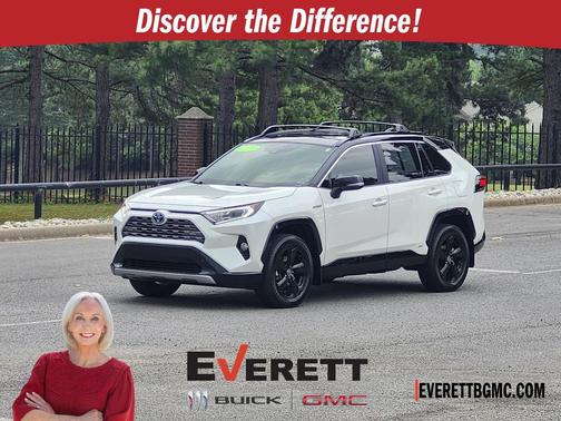 Blizzard Pearl w/Midnight Black Roof 2020 Toyota RAV4 Hybrid SE