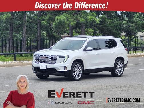 White Frost Tricoat 2025 GMC Acadia Denali