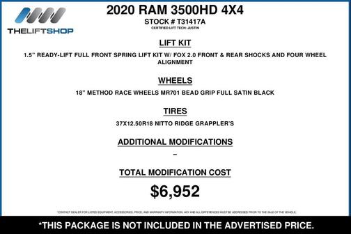 2020 RAM 3500 Laramie Crew Cab 4x4 6'4' Box