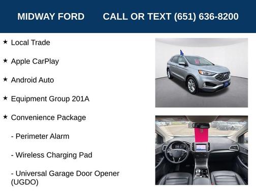 Silver Metallic 2020 Ford Edge SEL