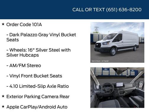 Oxford White 2026 Ford Transit-350 148 WB Medium Roof Cargo