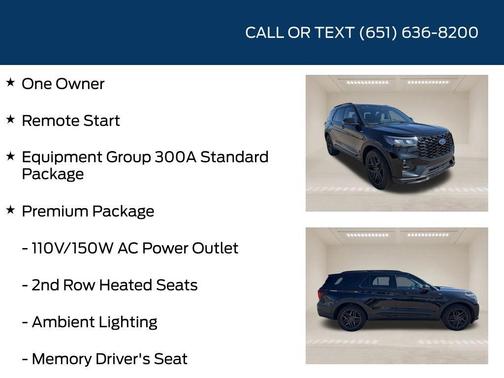 Black Metallic 2025 Ford Explorer ST-Line