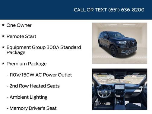 Black Metallic 2025 Ford Explorer ST-Line