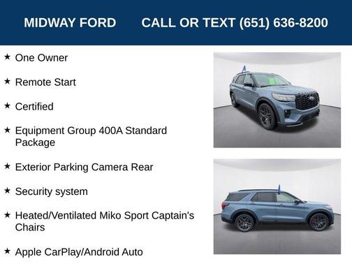 Vapor Blue 2025 Ford Explorer ST