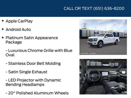 Star White 2026 Ford F-150 Platinum