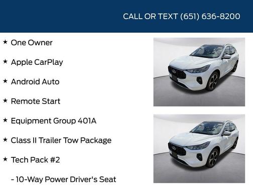 Star White 2023 Ford Escape ST-Line Select