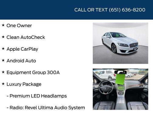 White Platinum Clearcoat Metallic 2019 Lincoln MKZ Reserve II