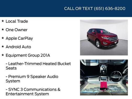 Ruby Red Metallic 2018 Ford Edge SEL