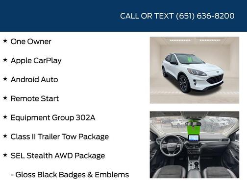 Star White 2022 Ford Escape SEL