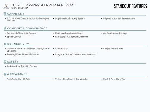 2023 Jeep Wrangler Sport