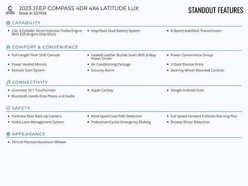2023 Jeep Compass Latitude Lux