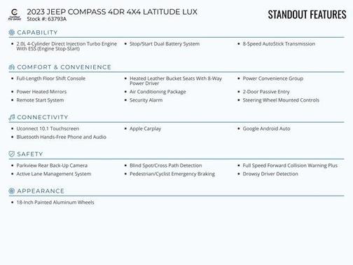 2023 Jeep Compass Latitude Lux