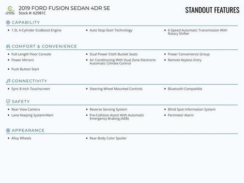 2019 Ford Fusion SE