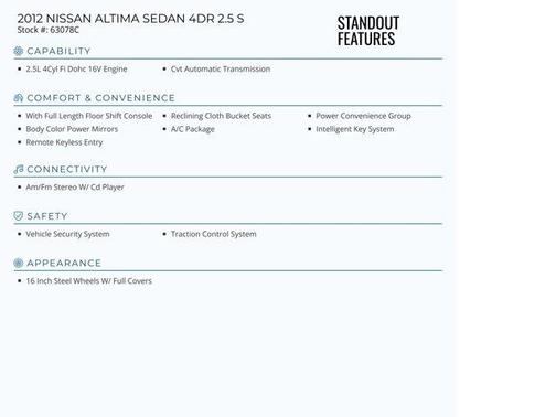 2012 Nissan Altima 2.5 S