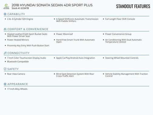 2018 Hyundai SONATA Sport+