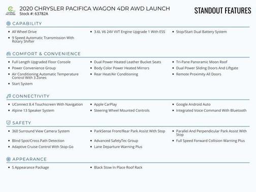 2020 Chrysler Pacifica Launch Edition