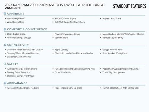 2023 RAM ProMaster 2500 High Roof