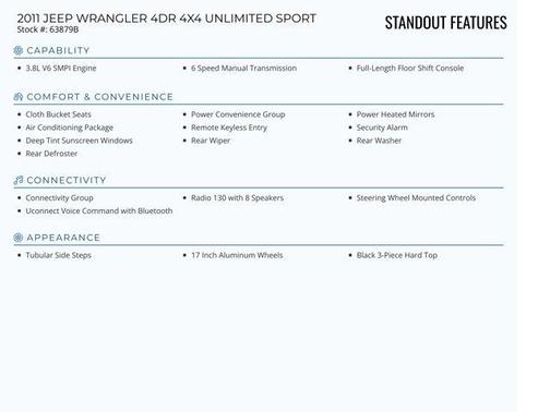 2011 Jeep Wrangler Unlimited Sport