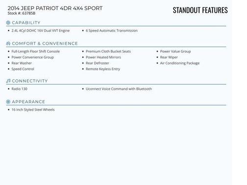 2014 Jeep Patriot Sport