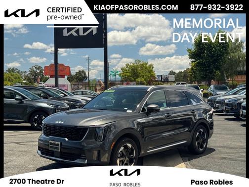 Gray 2025 Kia Sorento Hybrid SX Prestige SUV