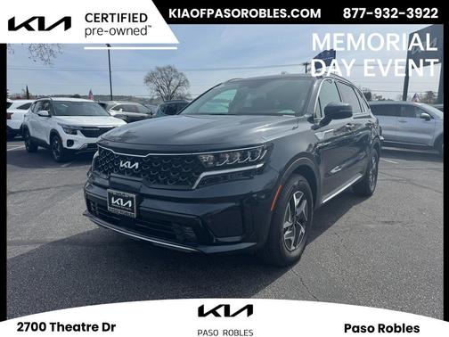 Blue 2024 Kia Sorento Hybrid EX
