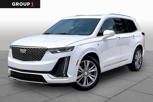 Crystal White Tri-Coat 2024 Cadillac XT6 Premium Luxury FWD