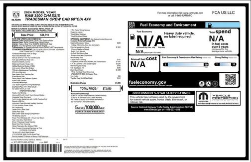 2024 RAM 3500 Tradesman/SLT/Laramie/Limited