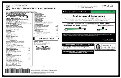2024 RAM 3500 Laramie Crew Cab 4x4 8' Box