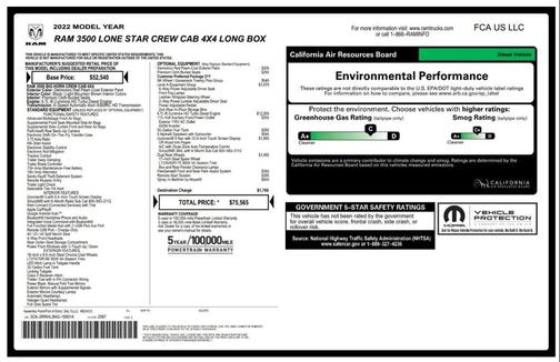 2022 RAM 3500 Lone Star Crew Cab 4x4 8' Box