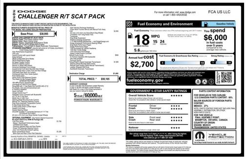 Pitch Black Clearcoat 2020 Dodge Challenger R/T Scat Pack