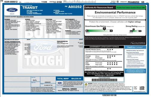 Oxford White 2023 Ford Transit-350 XLT