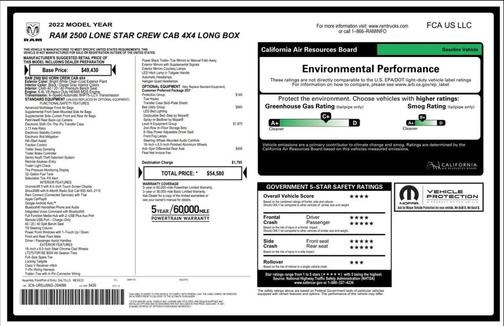 2022 RAM 2500 Lone Star Crew Cab 4x4 8' Box