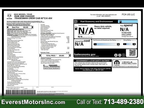 2022 RAM 3500 Tradesman/SLT/Laramie/Limited