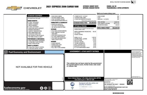 2021 Chevrolet Express 2500 RWD 2500 Regular Wheelbase WT