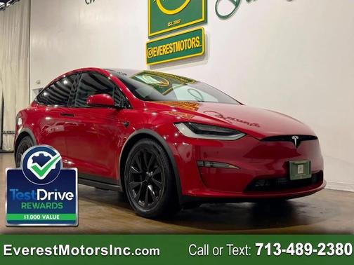 Red 2023 Tesla Model X 7SEATER AWD 1OWNER AUTO PILOT FULL SELF DRIVING