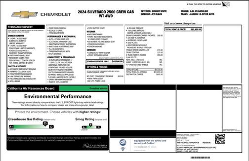 Summit White 2024 Chevrolet Silverado 2500 WT