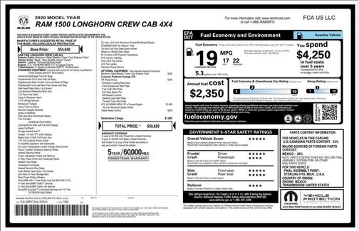 2020 RAM 1500 Longhorn