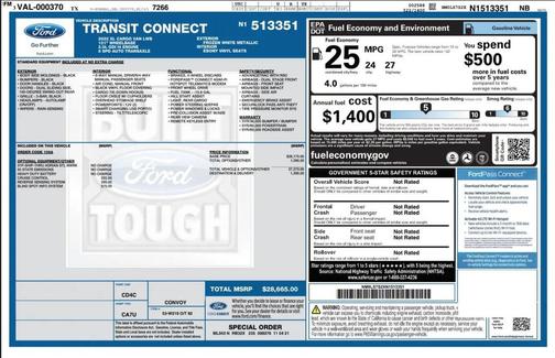 Frozen White 2022 Ford Transit Connect XL Cargo Van