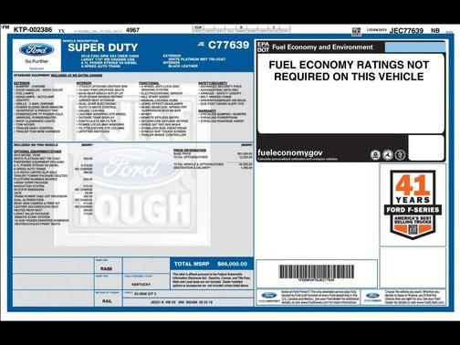 White 2018 Ford F-350 Lariat