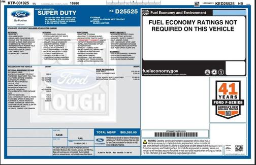 2019 Ford F-450 Platinum