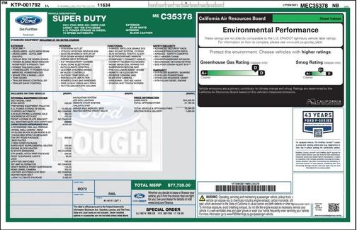 White 2021 Ford F-350 Lariat