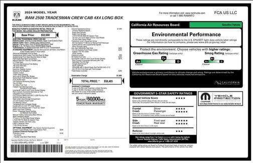 2024 RAM 2500 Tradesman Crew Cab 4x4 8' Box
