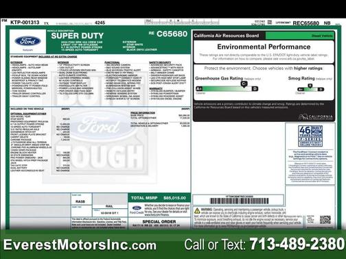 Star White Metallic Tri-Coat 2024 Ford F-350 Lariat