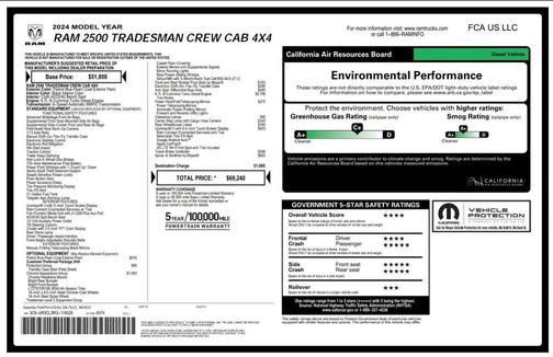 Patriot Blue Pearlcoat 2024 RAM 2500 Tradesman Crew Cab 4x4 6'4' Box