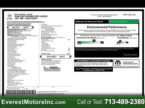 2022 RAM ProMaster 2500 High Roof