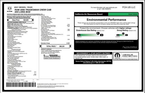 Billet Silver Metallic Clearcoat 2021 RAM 3500 Tradesman Crew Cab 4x4 8' Box